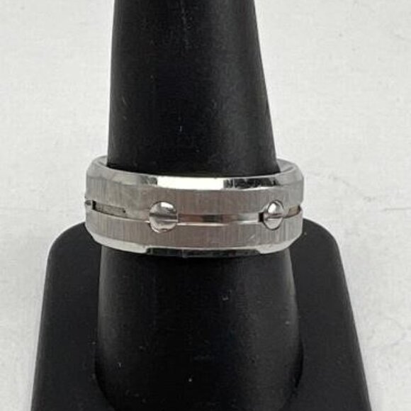 Mens Stainless Steel Ring, Size 9, 8MM Band - Picture 1 of 4